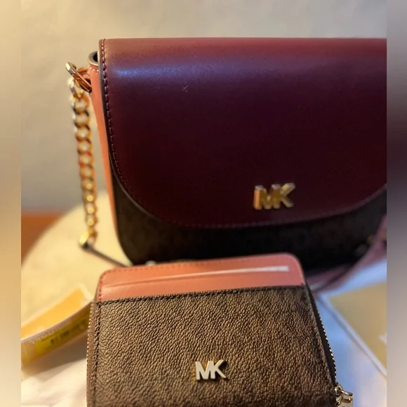 Michael Michael Kors NWT Half Dome Crossbody Rose and Matching beautiful… - Picture 9 of 16